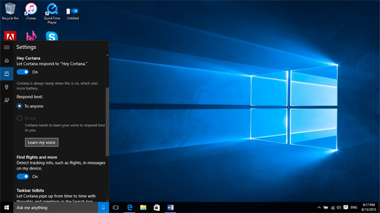 Hướng dẫn kích hoạt trợ lý ảo Cortana trên Windows 10 và các thao tác